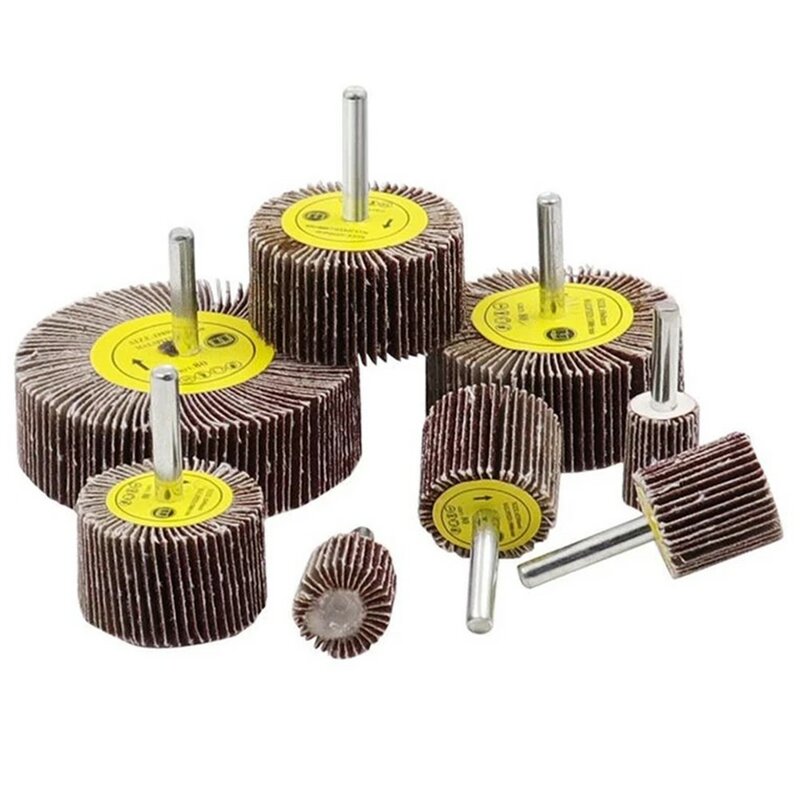 Disco de rueda de aleta de lijado de grano 80, accesorios Dremel, papel de lija, herramientas de pulido para taladro, 16-80mm