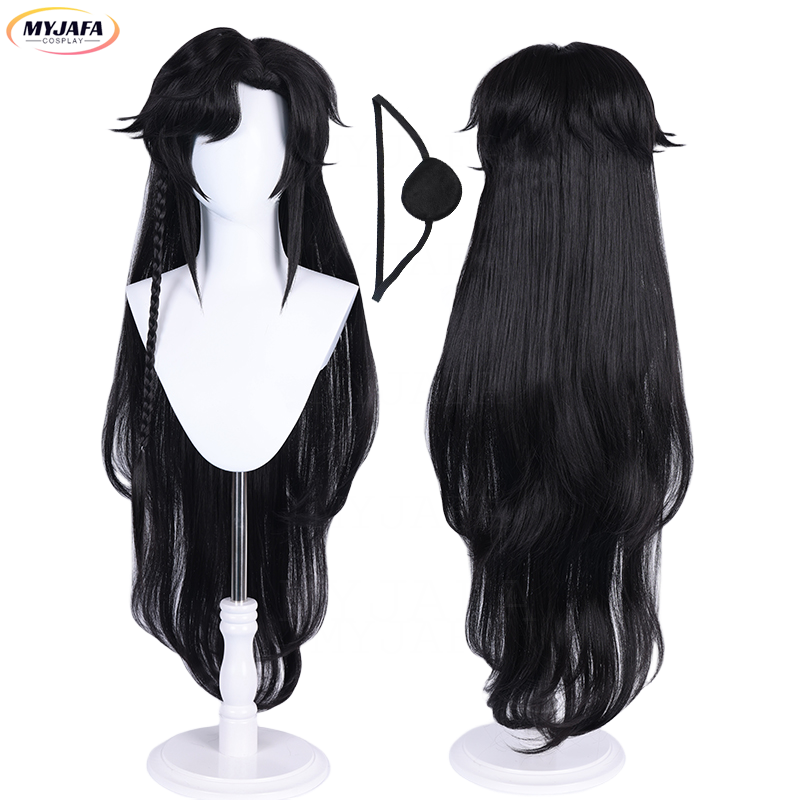 Hua Cheng San Lang Cosplay Wig Heaven Officials Blessing Cosplay Tian Guan Ci Fu Wig Black Heat Resistant Synthetic Hair Wigs
