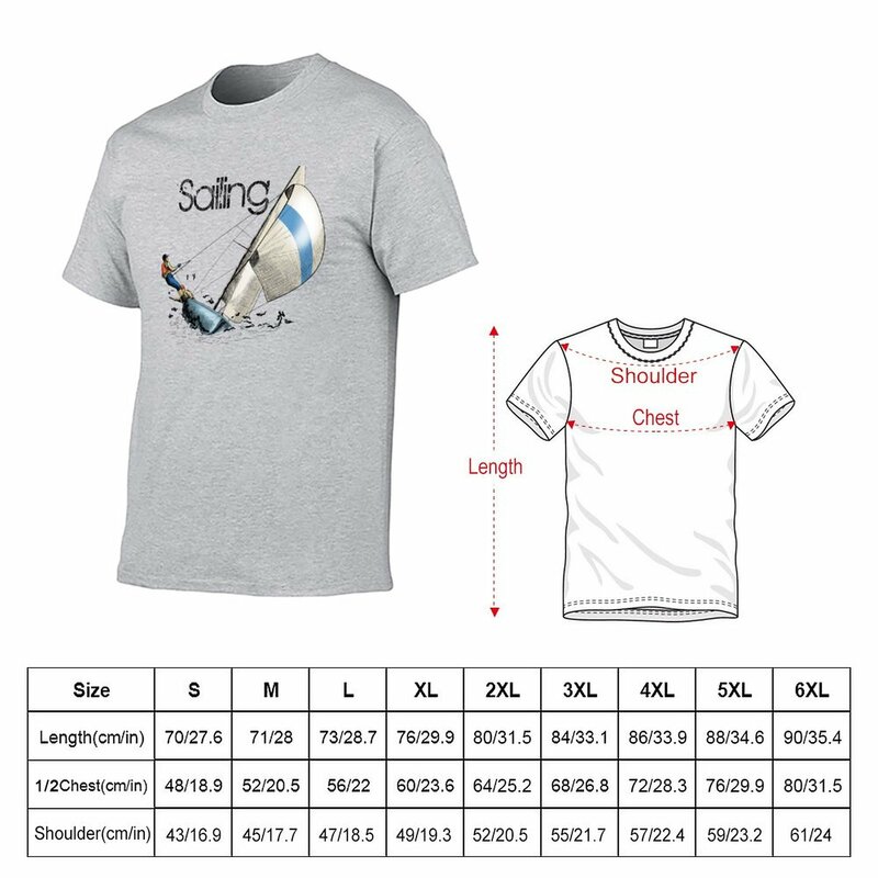 T-shirt de voile graphique pour hommes, T-shirt imprimé animal personnalisé pour garçons, Économie drôles, Nouveau