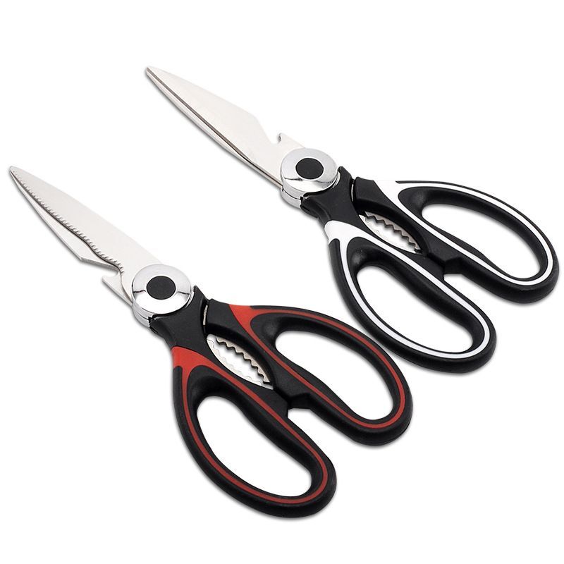 2pcs Big Size Stainless Steel Scissors Home Kitchen Multifunction Knife Meat Vegetable Cutter Bottle Opener Office Cutting Tools