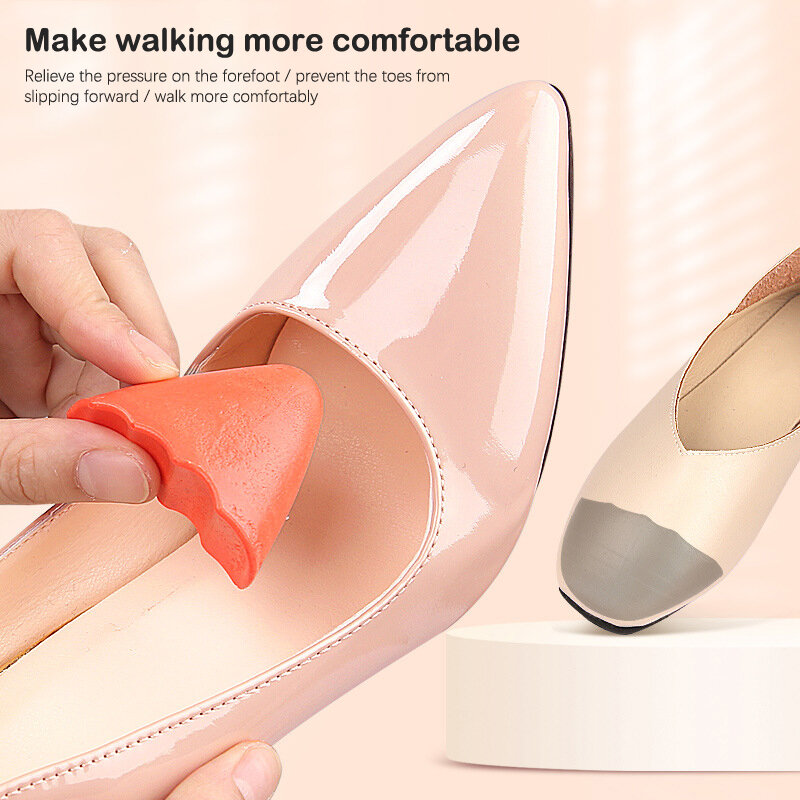 1Pair High Heel Toe Plug Shoe Insert Big Shoes Toe Front Filler Cushion Pain Relief Protector Shoe Accessories