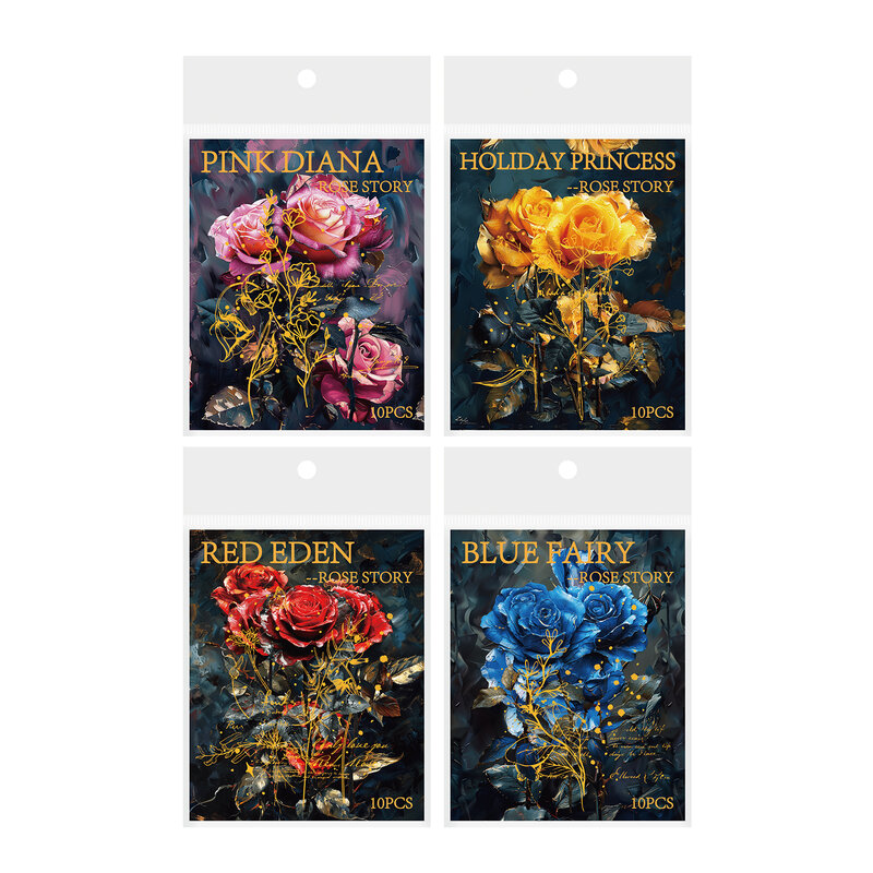 8 confezioni/lotto The Legend of the Rose series retro creative decoration adesivo per animali domestici fai da te