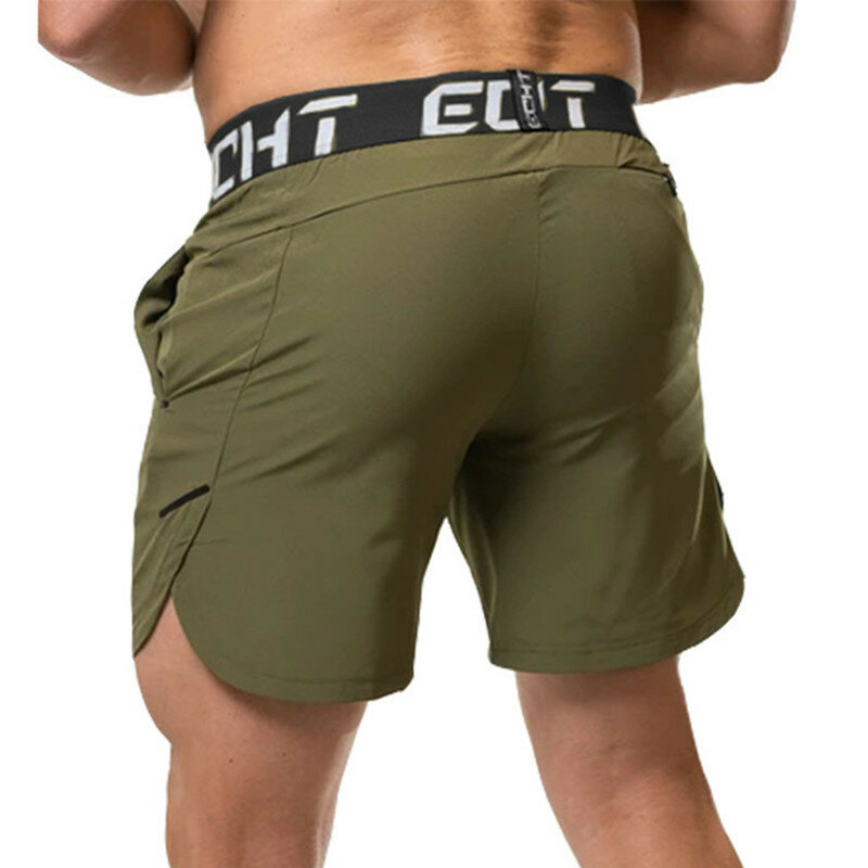 เพาะกายกางเกงขาสั้นผู้ชาย Gyms ฟิตเนสออกกำลังกาย Joggers ฤดูร้อนฤดูร้อนบางสั้นกางเกงชายชายหาดกางเกงขาสั้นยี่ห้อ Sweatpants