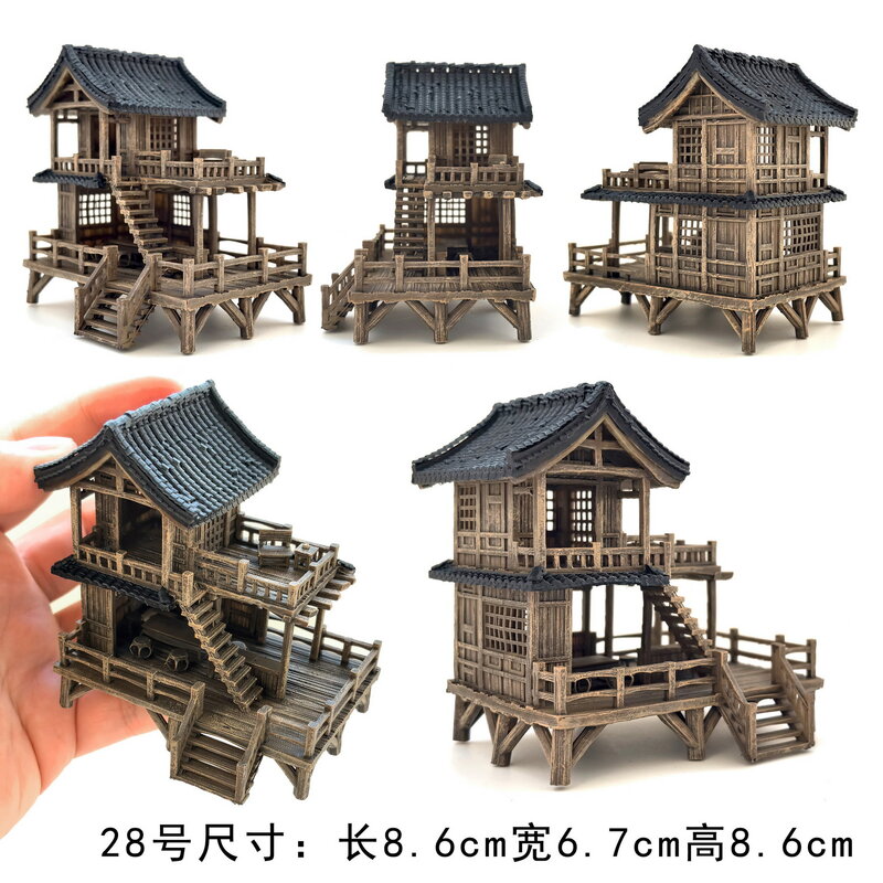 Miniaturowa dekoracja mikro element dekoracji krajobrazu akwarium Bonsai dekoracyjny pulpit skalny pawilon antyczna architektoniczna dekoracja domu