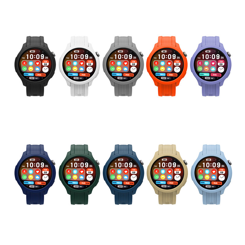 Silicone Watch Case For Amazfit Balance Replacement Protection Cover Smart Watch Anti-fall Anti-scratch Hollow Protection Shell