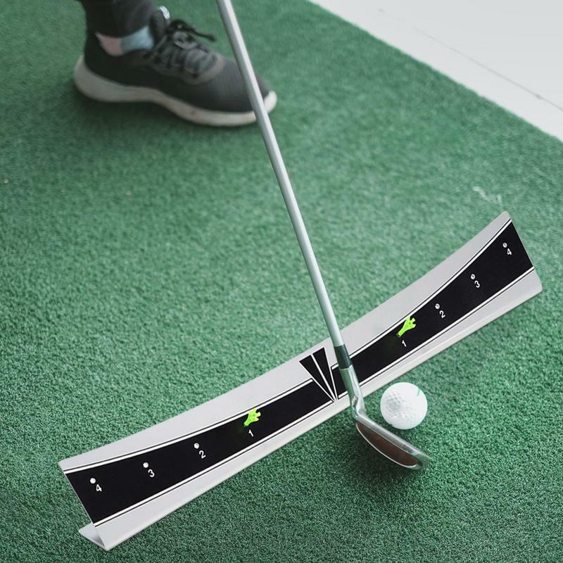 골프 퍼팅 트랙 골프 퍼터 트레이너, 조정 가능한 범위 골프 퍼터 보드, 휴대용 탄도 밸런서