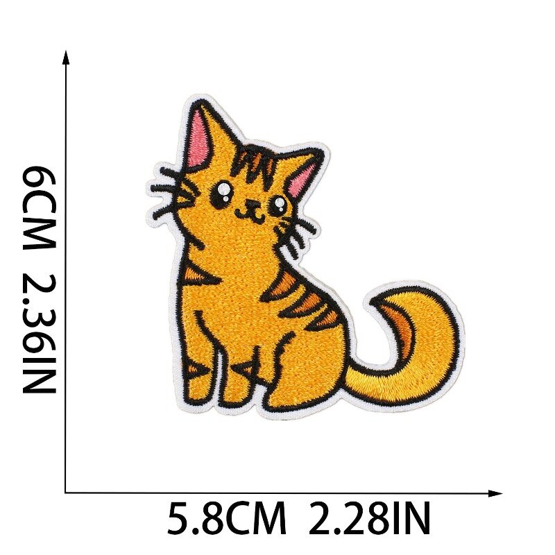 New Animal Kitten Cat DIY Emblem Label Badge ricama Patch per abbigliamento cappello borsa pantaloni Jean Fabric Sticker decorazione accessorio