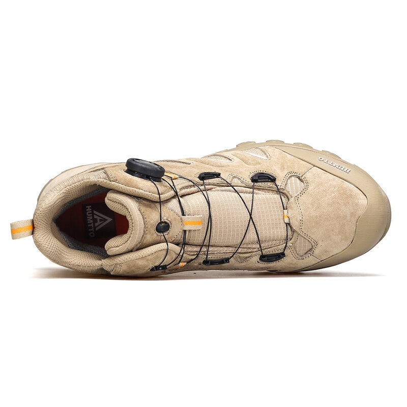 Мужские кожаные ботинки HUMTTO, роскошные дизайнерские треккинговые ботинки для альпинизма на открытом воздухе, треккинговые кроссовки, мужские спортивные водонепроницаемые ботильоны