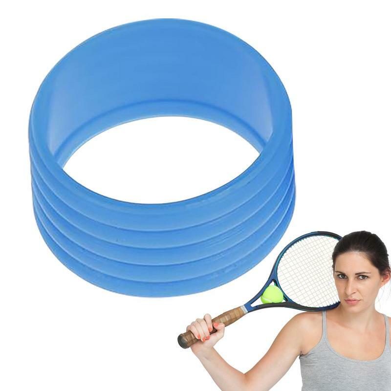 Anillo de mango de raqueta de tenis elástico de silicona, banda de raqueta de tenis, accesorios de tenis, banda de agarre, nuevo, 1 piezas