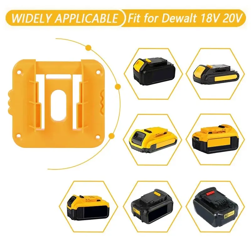 Suporte de bateria Rack de armazenamento para Dewalt, 18V, 20V Li-ion Battery DCB203, DCB205,Wall Mount Battery Dock for Workbench, 1 Pc, 2 Pcs, 5Pcs