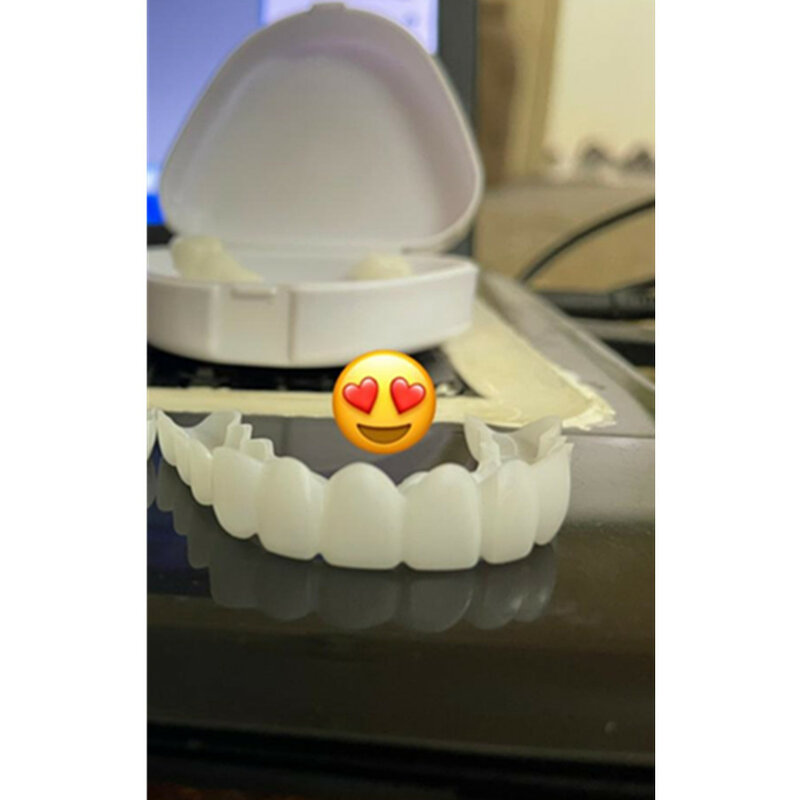 Najnowszy Snap on Smile Dental górna dolna fałszywe zęby pokrywa idealne jasne forniry Comfort Fit Flex protezy szelki wybielanie
