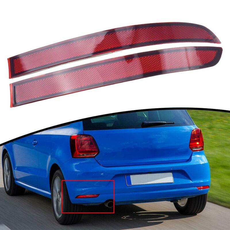 Reflector de luz de parachoques para coche, accesorio decorativo de color rojo, izquierdo y derecho, 2 piezas, para VW Touran 2006, 2007, 2008, 2009, 2010, O6N1
