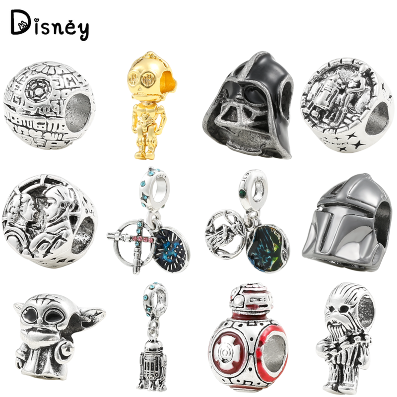 Pendentif en perles Star War Dark Vador, breloque de luxe, bijoux Disney Millennium Falcon, accessoires de bracelet à bricoler soi-même, cadeaux