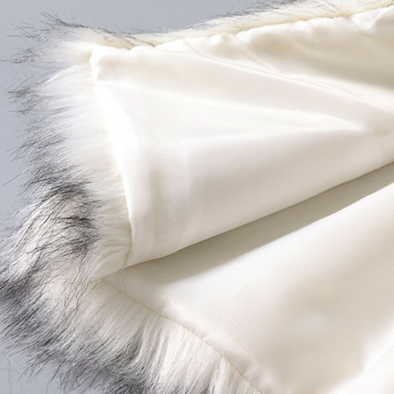 Colete de lã falsa feminino com gola, lapela, jaquetas de caminhada, inverno