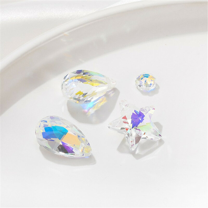 Gaya Baroque ilusi kristal transparan liontin DIY buatan tangan gelang kalung bahan perhiasan paket aksesori L363