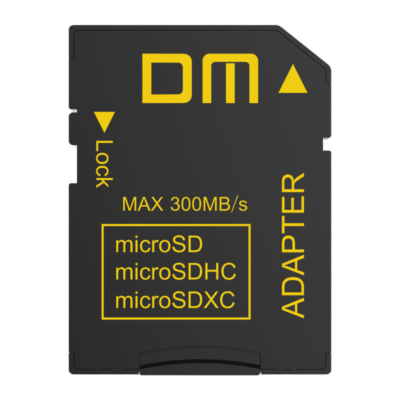 DM SD Adaptor SD4.0 UHS-IIcomptabile dengan MicroSD MicroSDHC MicroSD Kecepatan Transfer Dapat Hingga 300MB/Detik
