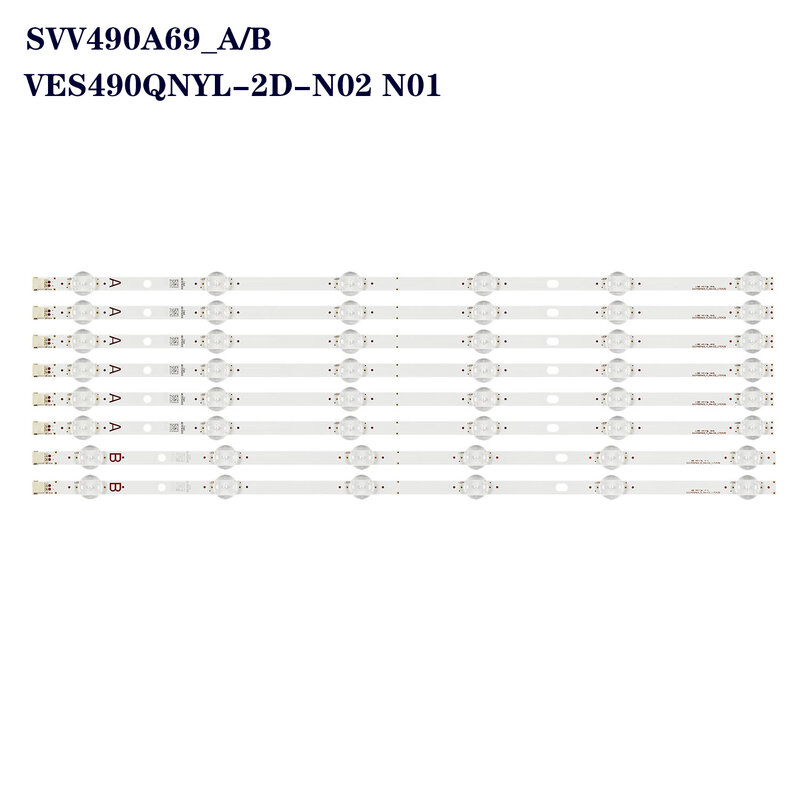 Podświetlenie LED strip dla dla PANASONIC BTX-49GX550B 49V5863DG LT-49C890 LC490DUY SH A1 LSC490FN02 VES490QNYS-2D-N01 SVV490A69_A B
