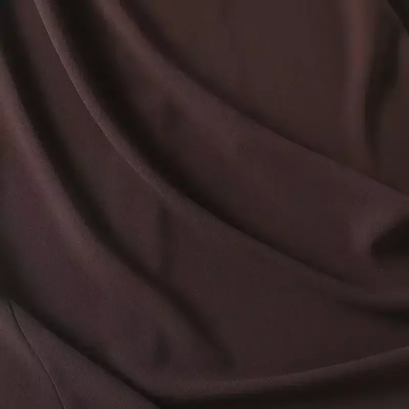 Vestido Retro sin mangas con cuello redondo para mujer, moda elegante, tacto suave, diseño minimalista, cintura alta, 2023