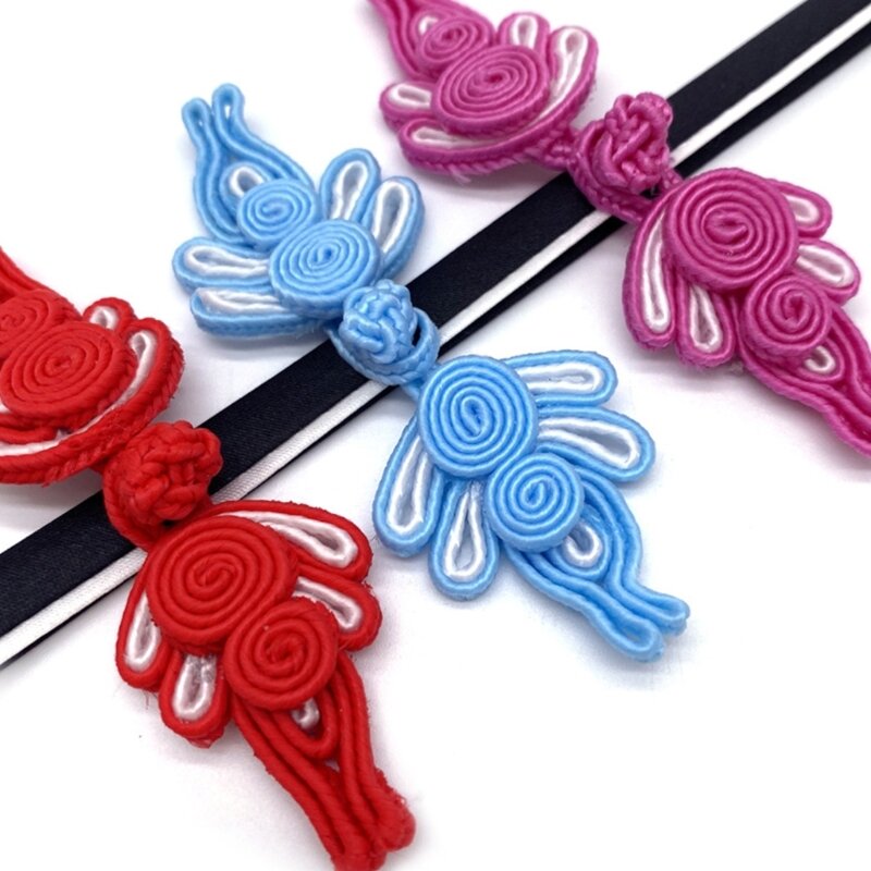Y166 Bottoni cinesi con nodo zucca e fiori Accessori per cucire decorativi per abbigliamento cinese