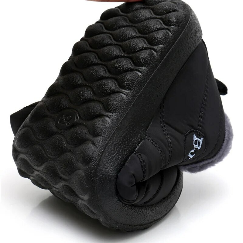 Зимние ботинки для мужчин с плюшем и толстыми изоляционными перьями, водонепроницаемая и нескользящая обувь из хлопка