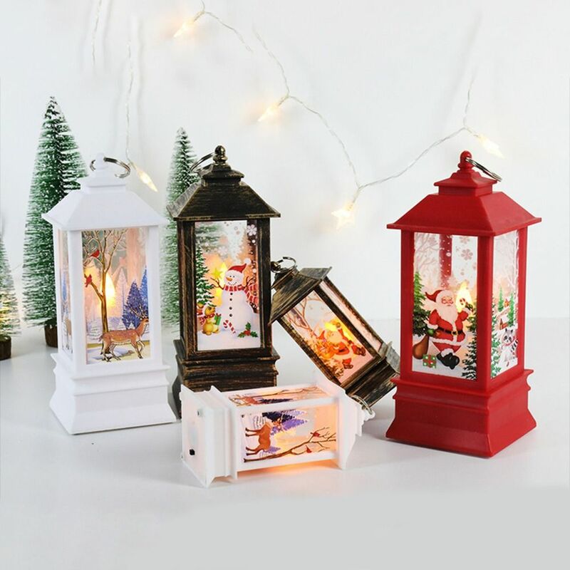 Lanterne LED Père Noël Bonhomme de Neige pour la Maison, Bougie, Veilleuse, Décoration de ixde Noël, Nouvel An, 1 Pièce