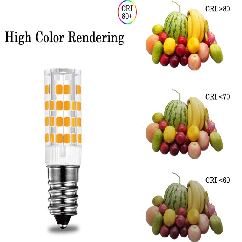 1-10P LED corn lamp mini  bulb 220V E14 super bright warm white 4W is suitable for crystal lamp living room and bedroom lighting