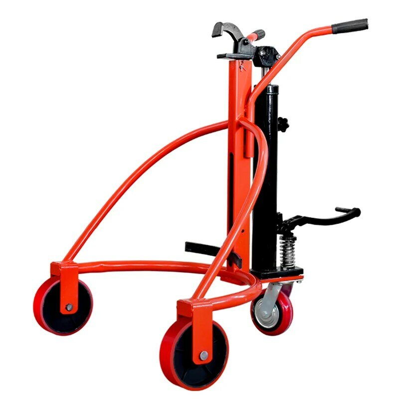 Adjustable 10gal 55gal Easy Lift Cart Trolley Steel Self Propelled Lift Drum Dolly
