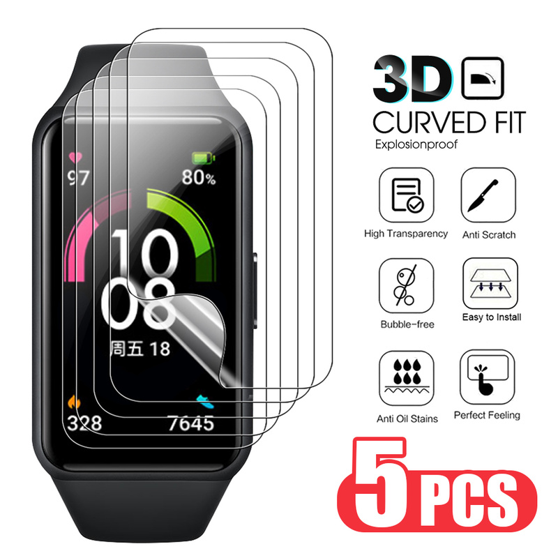 Soft TPU Protective Film for Huawei Honor Band 6/5/4/3 Anti-Scratch Hydrogel Film Screen Protector Cover for HonorBand 6 5 4 3