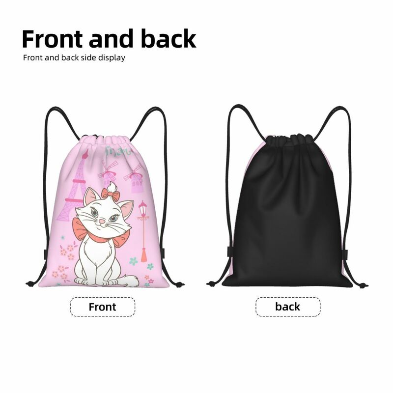 Manga Marie Cat plecak ze sznurkiem kobiet Sport na siłownię składany worek torba treningowa