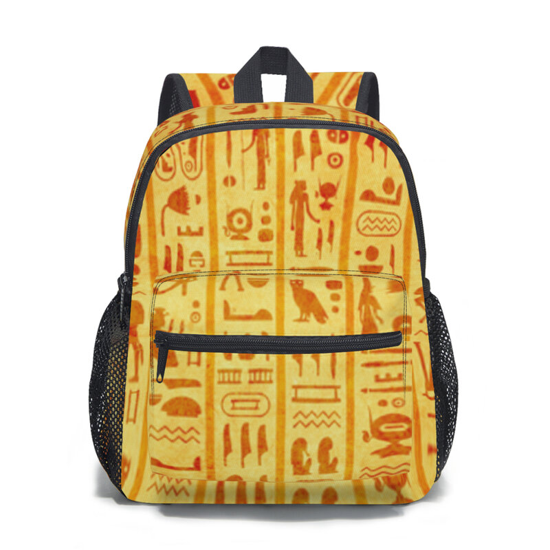 Kids Backpack Grunge ancient egyptian hieroglyphs Kindergarten Children Mochila School Bag