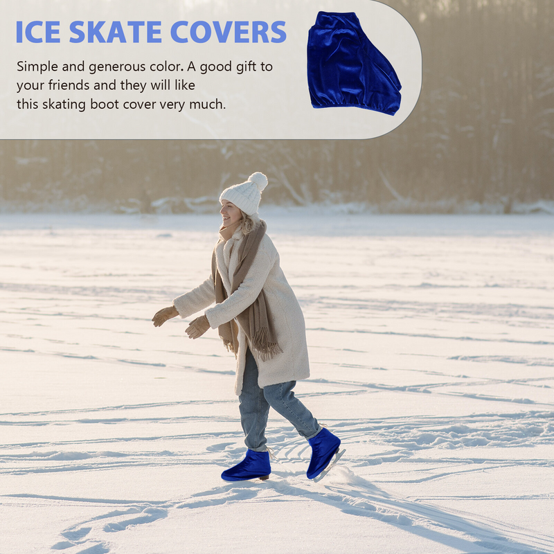 Penutup sepatu Skate, sepatu bot profesional perlengkapan es sepatu Skate tetap hangat untuk anak-anak