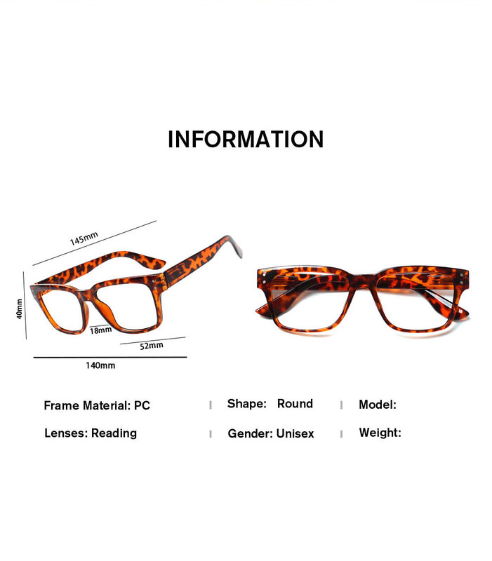 CLASAGA – lunettes de lecture pour hommes et femmes, mode, verres décoratifs, Prescription HD, léger, Anti-fatigue oculaire