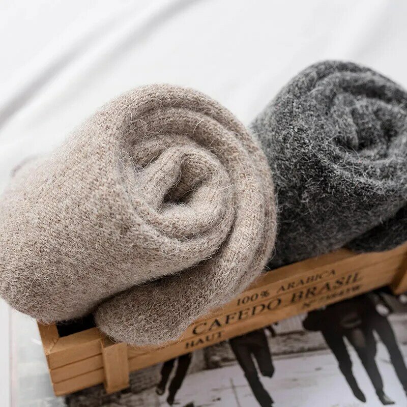 Calzino lungo termico in lana Cashmere per donna Homewear Sleeping addensare calzini caldi per l'equipaggio calzini da donna autunno inverno Calcetines Mujer