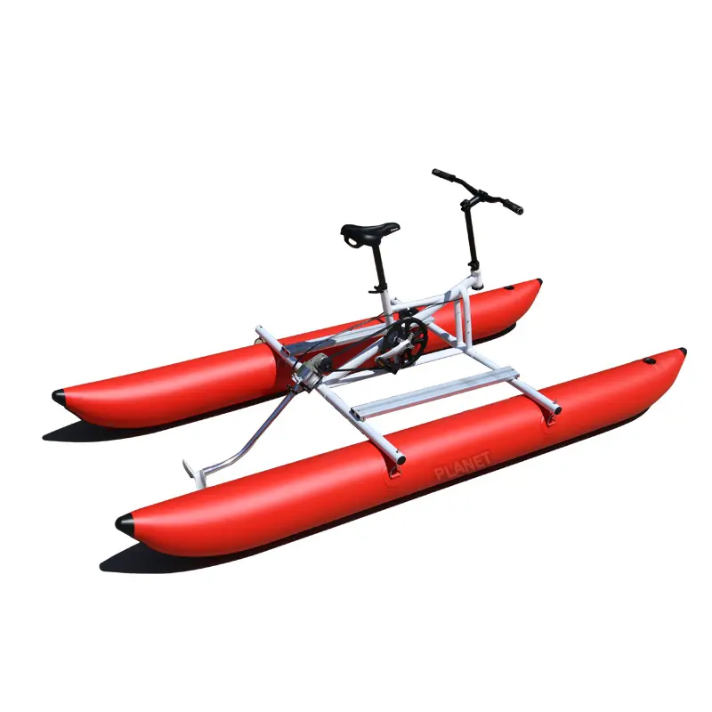 จักรยานสูบลมลอยน้ำได้สำหรับเล่นกีฬาทางน้ำในทะเลสาบเหยียบเรือจักรยานเพื่อความสนุกสนาน