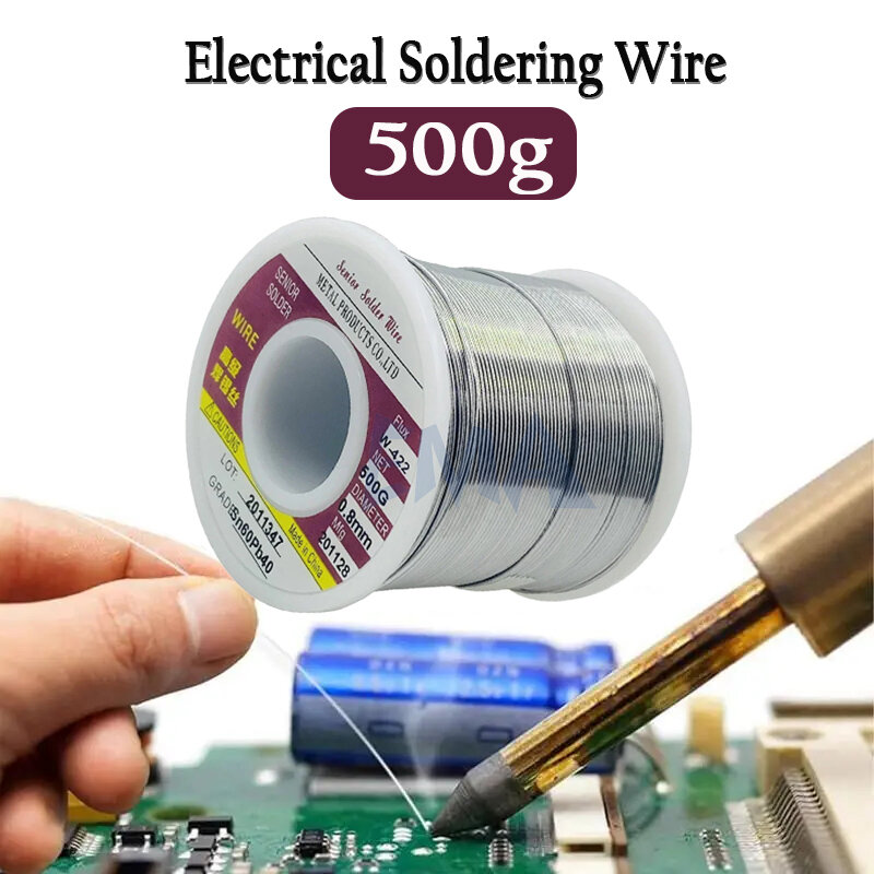 0.8/1.0mm 100g/200/500g Electronic Soldering Tin Wire Tin Melt Rosin Core Solder Soldering Wire Roll FLUX2.0% Low Temperature