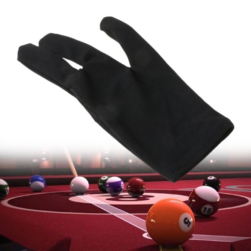 1pc Black Cue Billiard Pool Shooters 3 Fingers Gloves