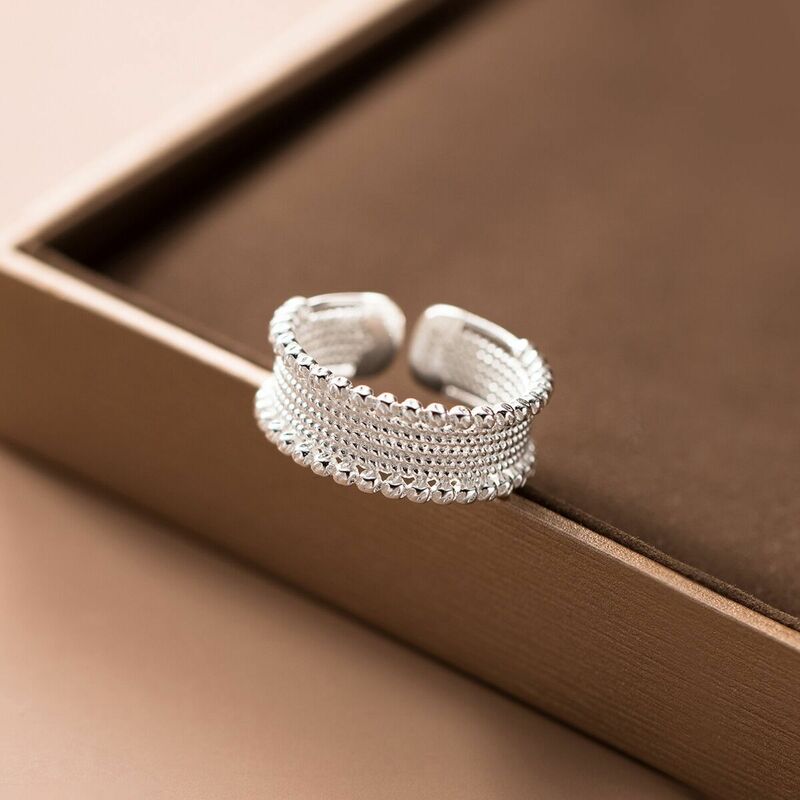 Oryginalny 925 Sterling Silver Vintage szerokie pierścienie dla kobiet Counple ślub zaręczyny srebrny kobiet Vintage pierścień biżuterii