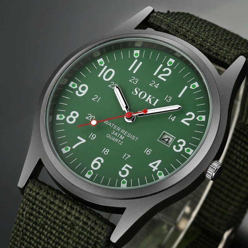 SOKI męski Nylon 30m wodoodporny zegarek kwarcowy luksusowy zegarek mężczyźni projektant marki słynny zegarek biznesowy mężczyzna inteligentny Saat Erkek