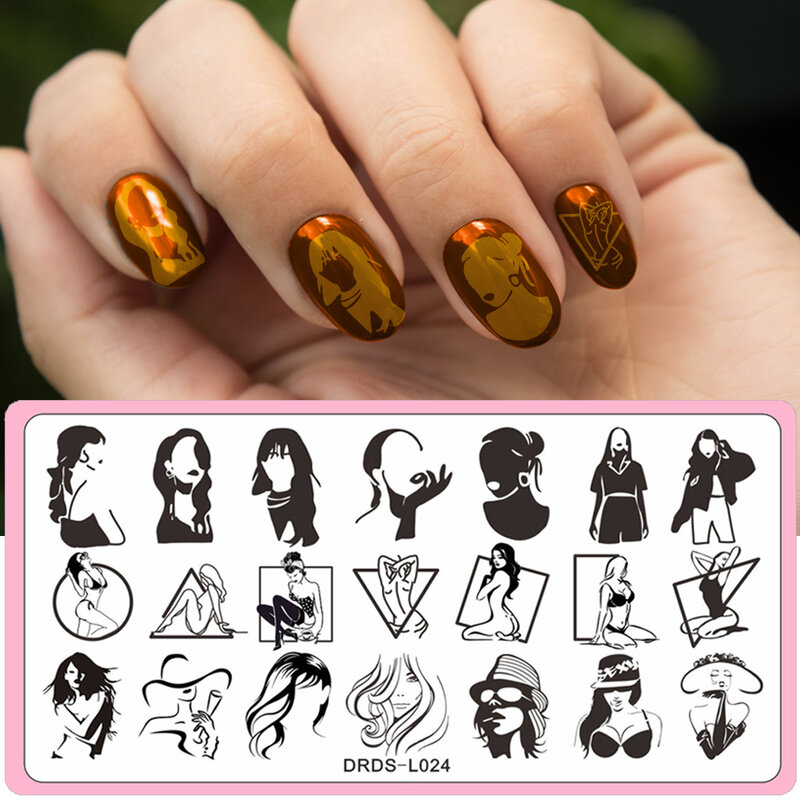 Nail Stamping Plates Butterfly Snake Leopard Print Animal Graffiti Stainless Steel Stencil Line Letter Nail Art Stamps Template