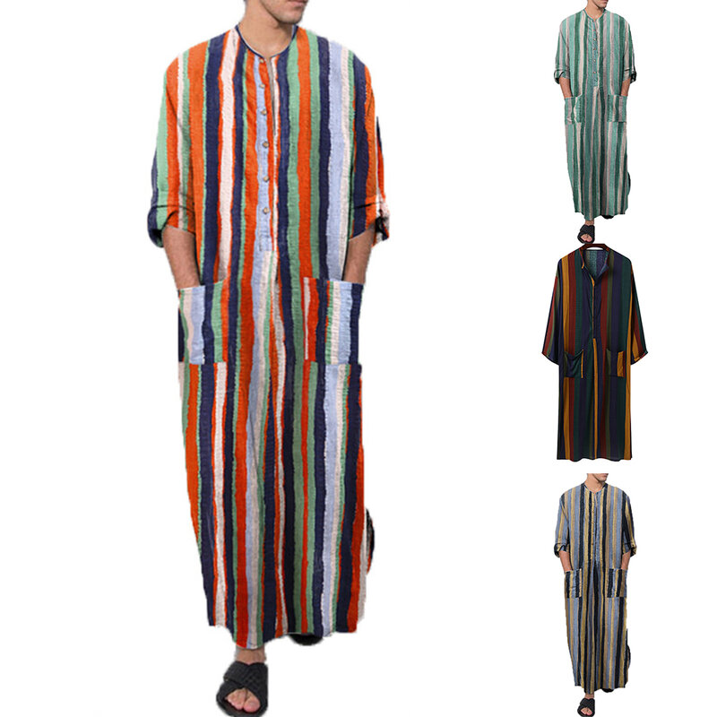 남성용 반팔 주바 토브 롱 티셔츠, 이슬람 의류, 사우디 주바 아랍 카프탄 토브 롱 드레스 로브, 신제품