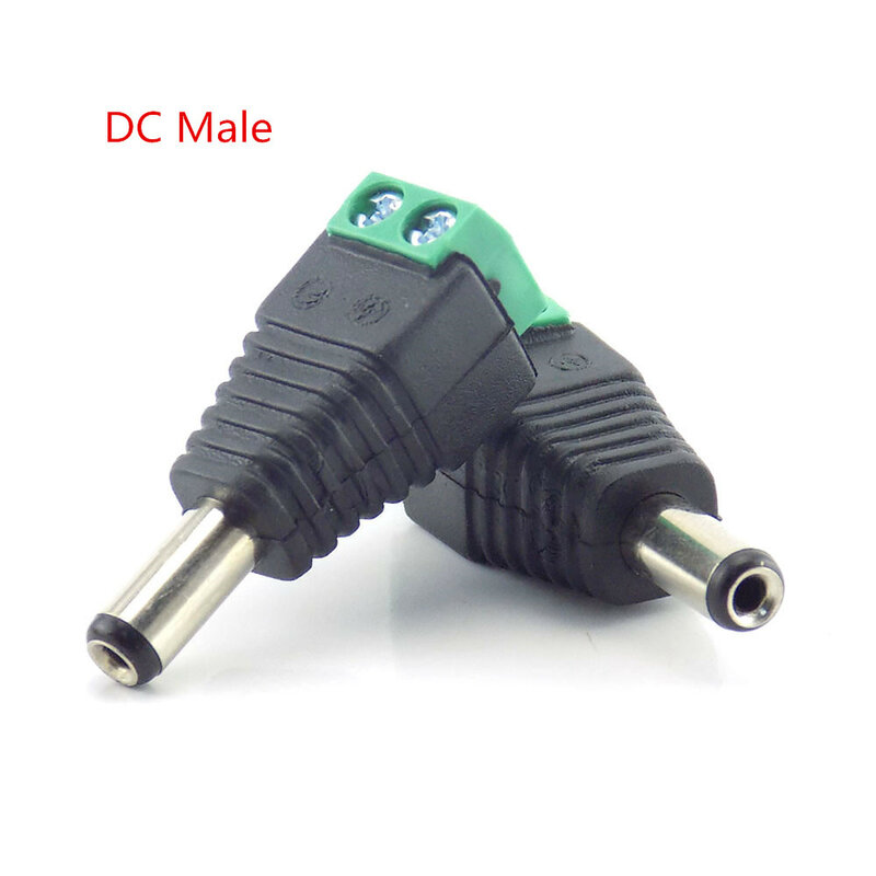 DC macho para fêmea conector BNC macho, CCTV DC cabo de alimentação, adaptador para LED Strip Light, 2.1x5.5mm, 12V, 1, 2, 10pcs