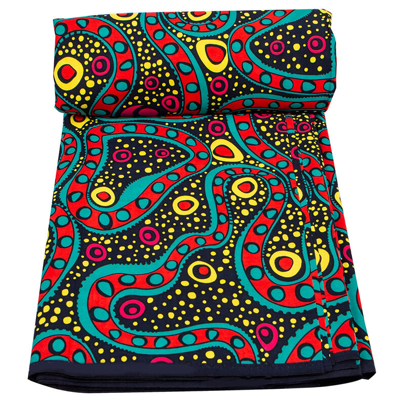 ผ้าแวกซ์พิมพ์ลายสไตล์แอฟริกันผ้าทอจากไนจีเรียแท้พิมพ์ลายบล็อคตัดเย็บผ้าผ้าบาติกสไตล์ไนจีเรีย