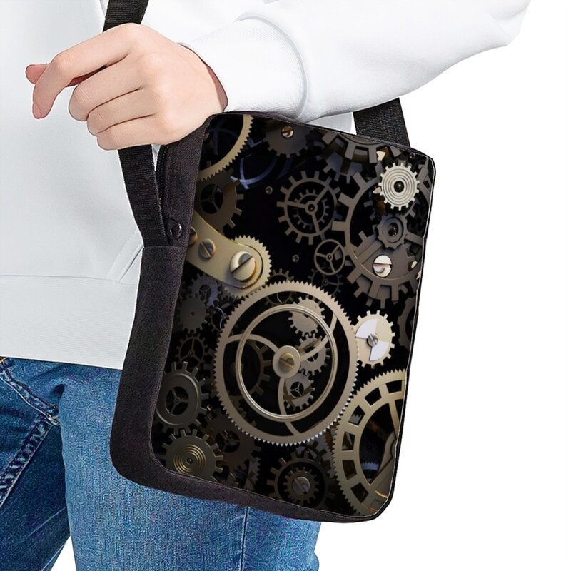 Jackherelook новая маленькая вместительная школьная сумка для детей, модная сумка-мессенджер с механическим рисунком, Повседневная дорожная сумка через плечо