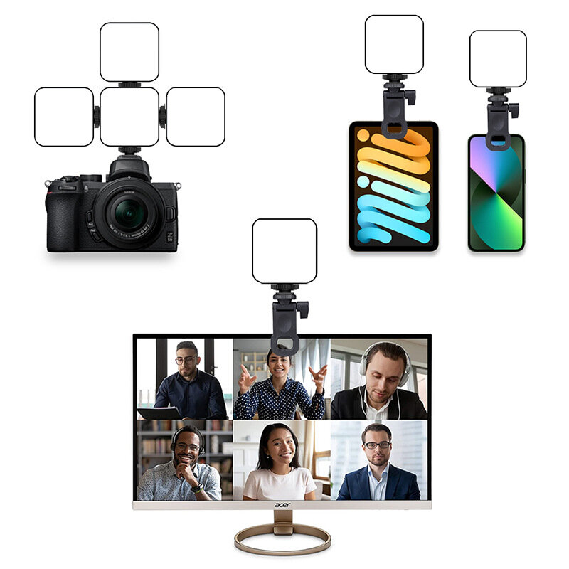 Удобная разноцветная мини-фотокамера для съемки мобильных телефонов для прямой трансляции выделенная светодиодная многофункциональная фотография