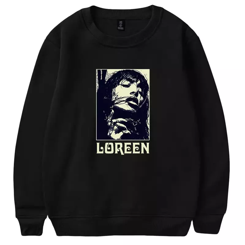 Loreen Merch Oversized Hoodie Women Men O-neck Long Sleeve Crewneck Sweatshirt Vintage Casual Tracksuit Hip Hop Clothing
