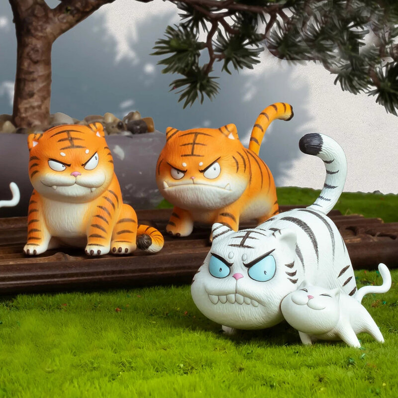 Rok tygrysa złota Douyun siedem małych tygrysów pudełko z niespodzianką zabawka Caja Ciega zgadnij torba dziewczyna Kawaii Anime śliczny Model Mystery Box