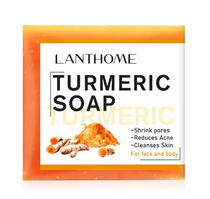 100g Turmeric Ginger Soap Anti Acne Skin Brighten Face Cleansing Soap Remove Pimples Dark Spot Handmade Essential Oil Body Bath