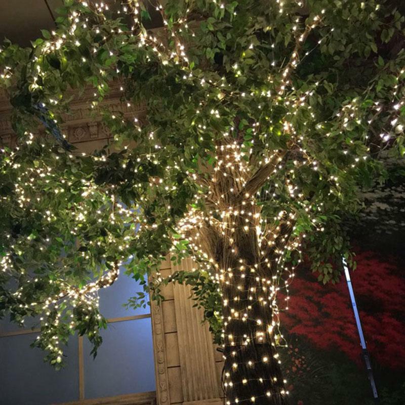 Lampes solaires LED en fil de cuivre pour l'extérieur, décoration de jardin étanche, Noël, 8modes, 7m, 12m, 22m, 32m