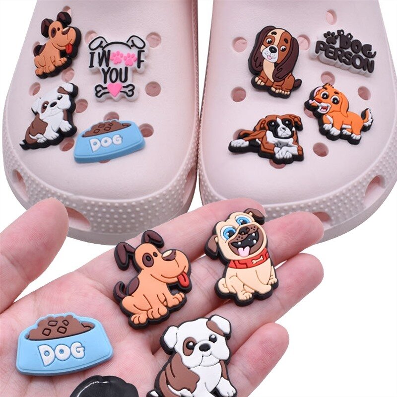 1pcs Pins for Crocs Charms Shoes Accessories Dog Decoration Jeans Women Sandals Buckle Kids Favors Men Badges Boy Girl Gift