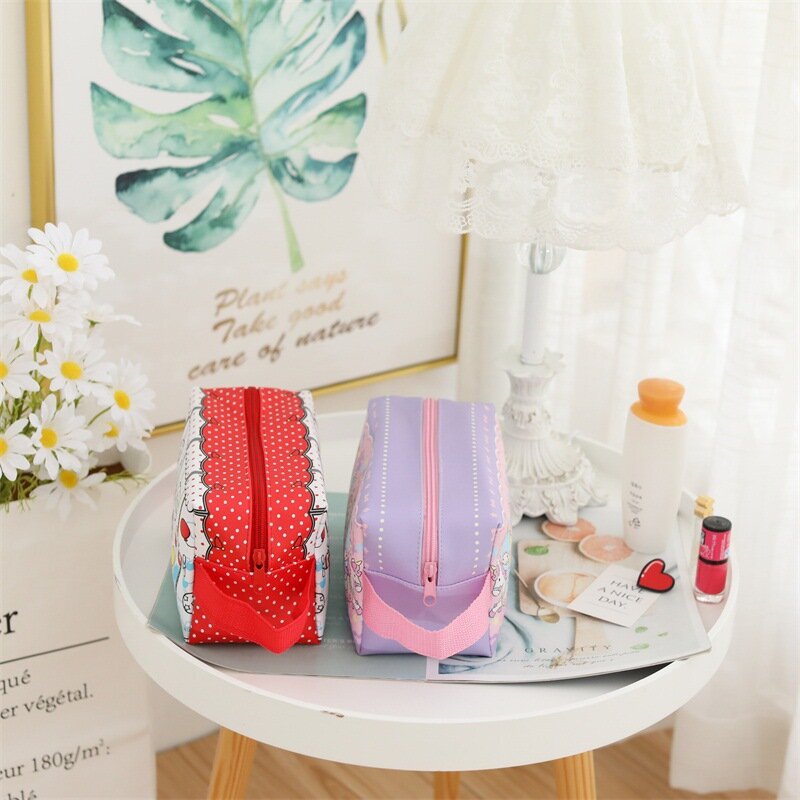 Disney Makeup Bag Cartoon Lilo & Stitch Cosmetics Storage Bag for Women Travel Portable Toiletries Sanitary Napkin Storage Bag